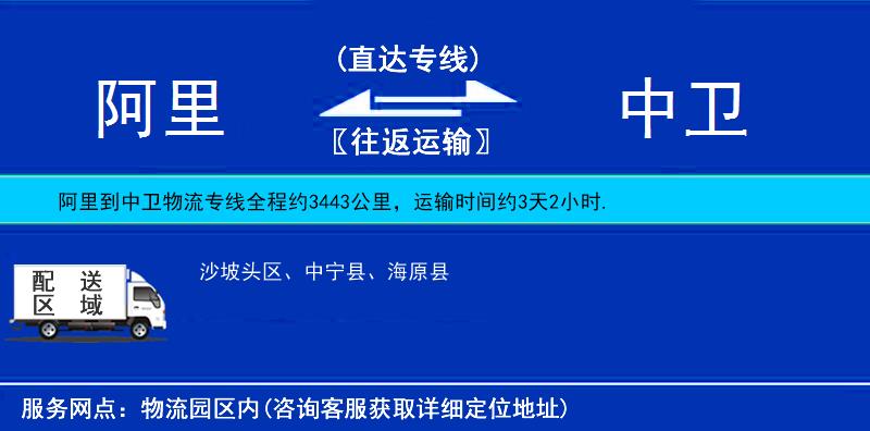 阿里到中衛(wèi)物流專線
