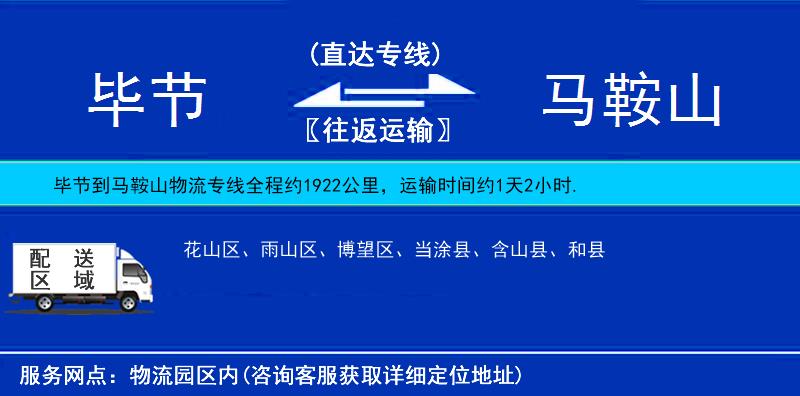 畢節(jié)到馬鞍山物流專線