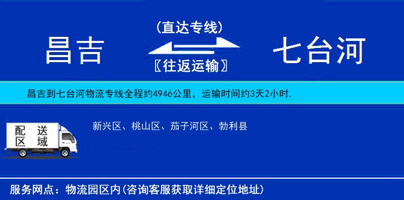 昌吉到七臺河物流專線