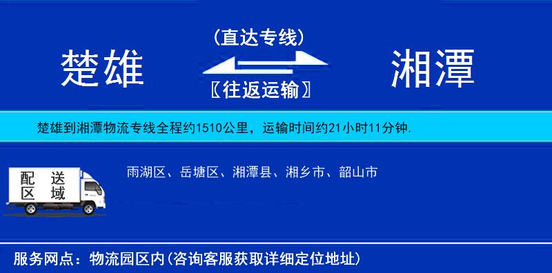 楚雄到湘潭物流專線
