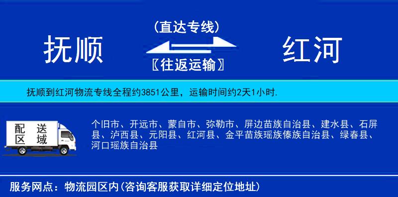 撫順到紅河物流專線