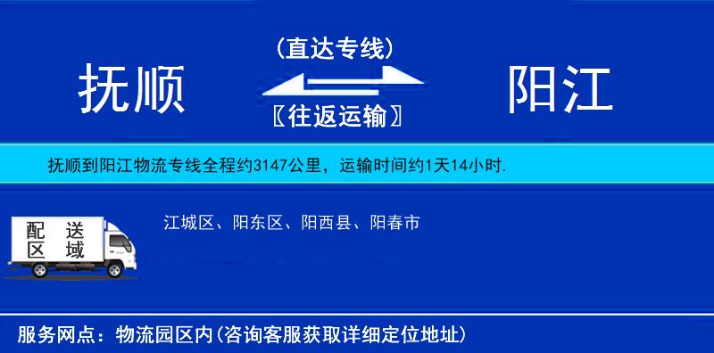 撫順到陽(yáng)江貨運(yùn)專線