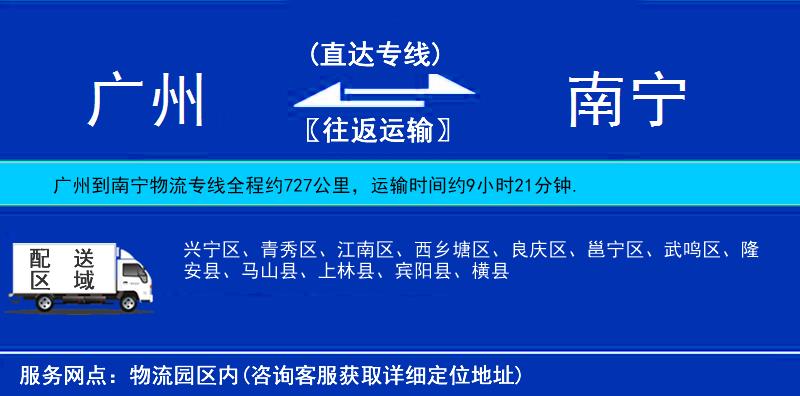 廣州到南寧物流專線