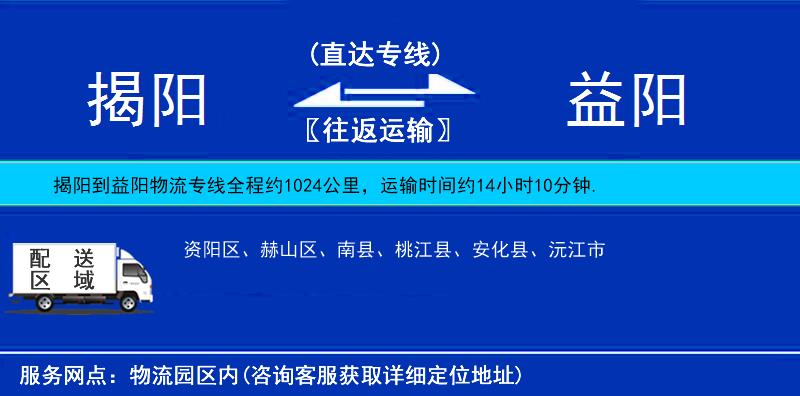 揭陽到益陽物流專線