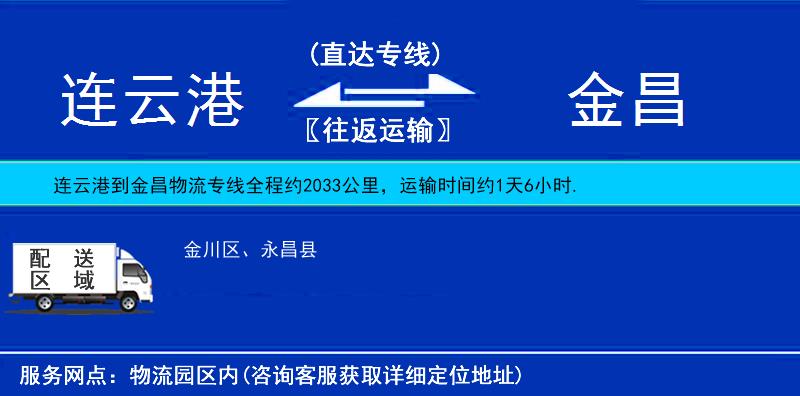 連云港到金昌物流專線