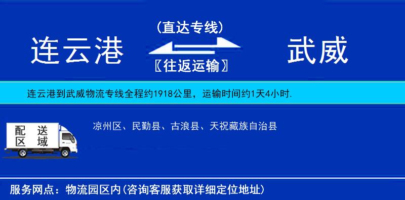 連云港到武威物流專線