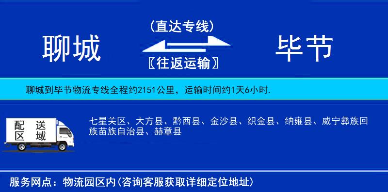 聊城到畢節(jié)物流專線