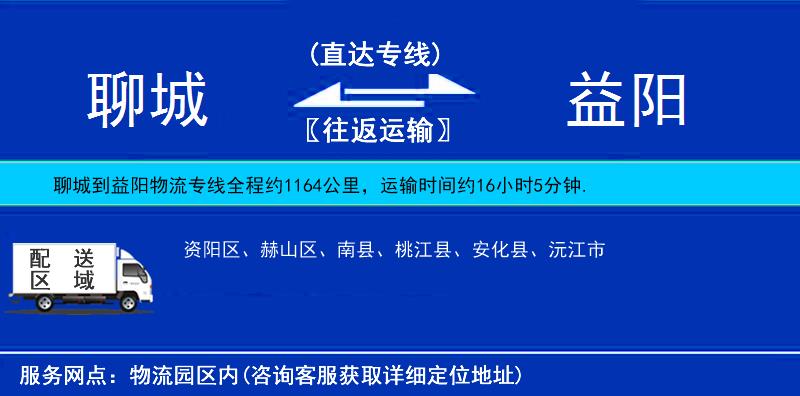 聊城到益陽物流專線