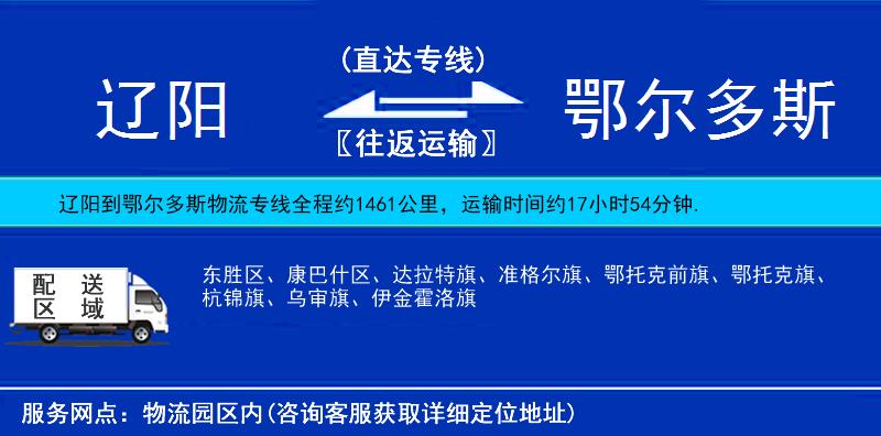 遼陽到鄂爾多斯貨運(yùn)專線