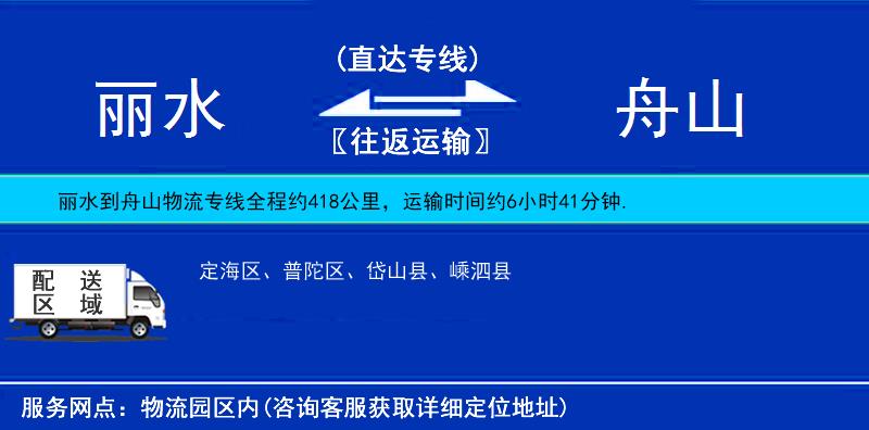 麗水到舟山物流專線