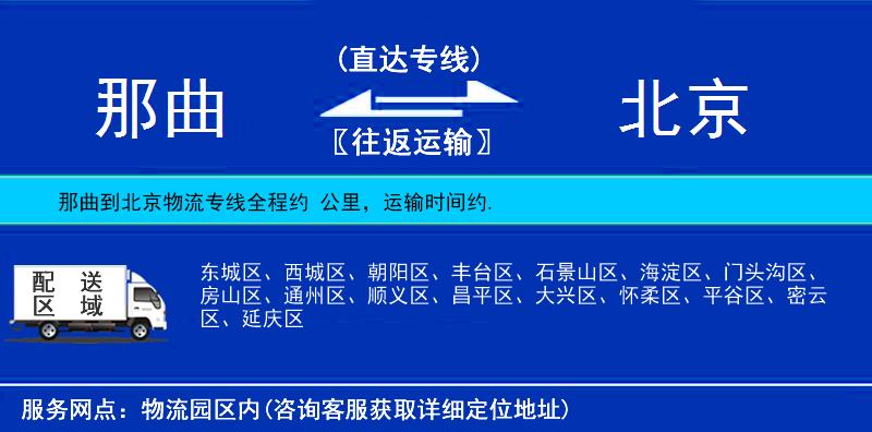 那曲到北京物流專線