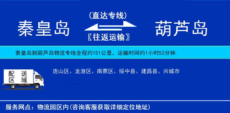 秦皇島到葫蘆島物流專線