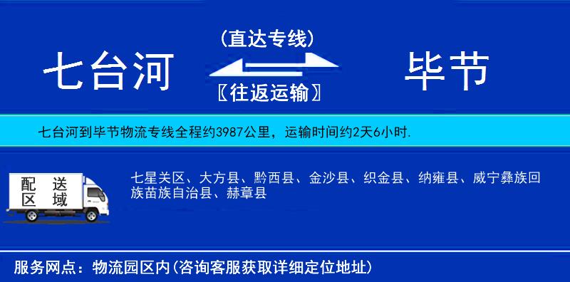 七臺河到畢節(jié)物流專線