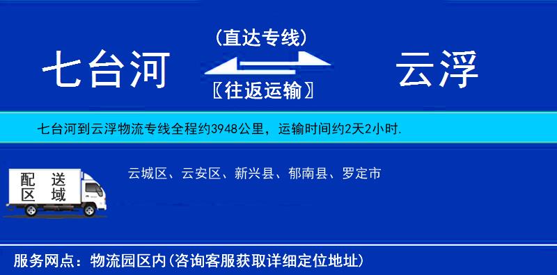 七臺(tái)河到云浮物流專線