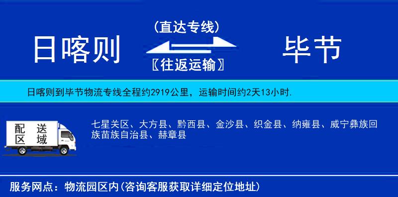 日喀則到畢節(jié)物流專線