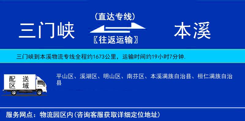 三門(mén)峽到本溪物流專線