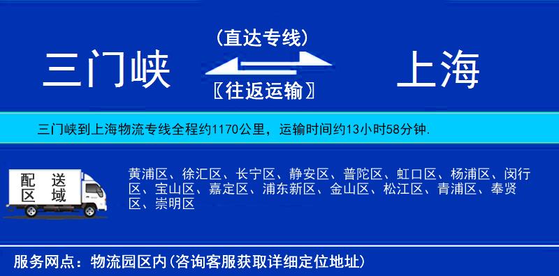三門峽到上海物流專線