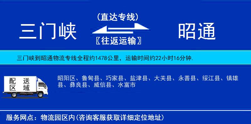 三門峽到昭通物流專線