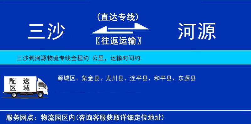 三沙到河源物流專線