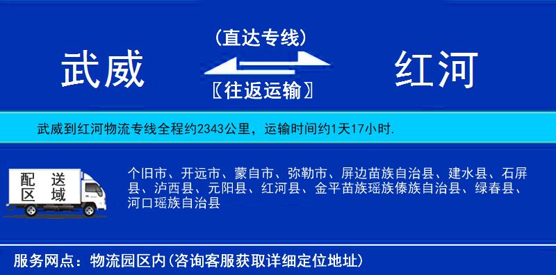 武威到紅河物流專(zhuān)線(xiàn)