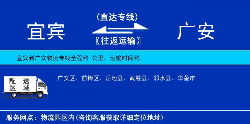 宜賓到廣安物流專線