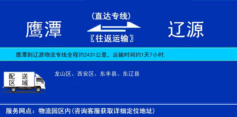 鷹潭到遼源物流專線