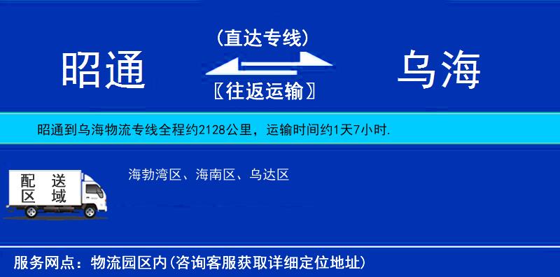 昭通到烏海物流專線