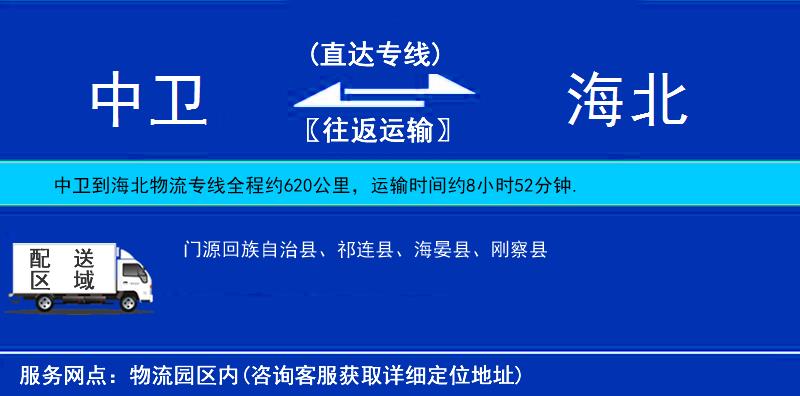 中衛(wèi)到海北物流專線